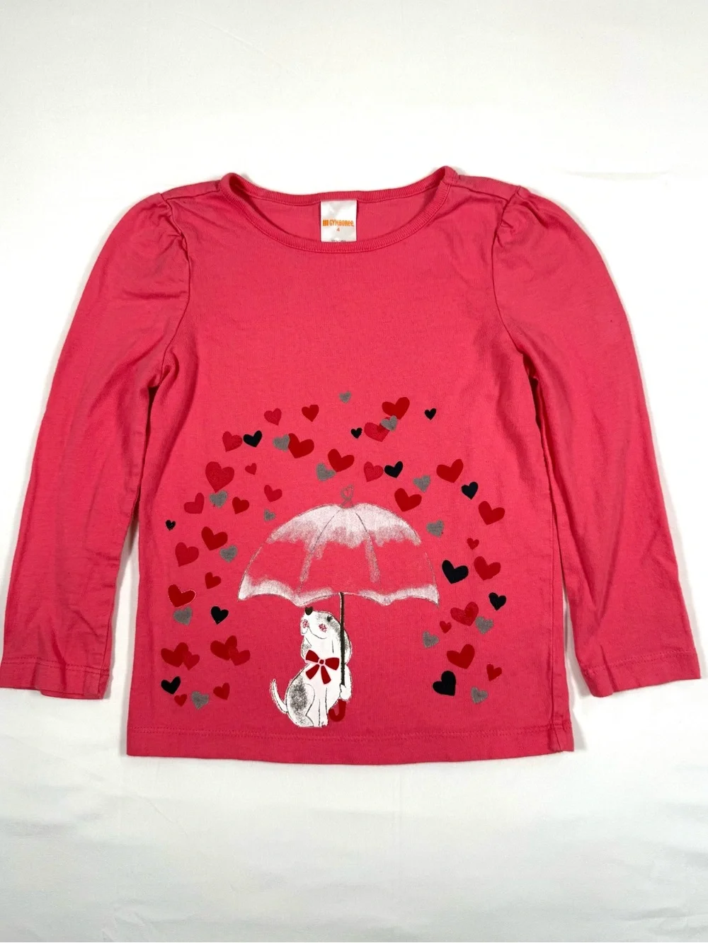 GYMBOREE Girl Valentine Puppy Love Hearts Tee 4 Sweetheart Valentine Cottagecore
